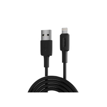 Juo 12W 2.4A Usb-A To Lightning iPhone iPad Siyah 1 mt Silikon Hızlı Şarj ve Data Kablosu