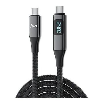 Juo 2 mt 240W USB 3.1 GeN2 10 GBPS E-Mark Çipli Led Display 4K 60 Hz Görüntü ve Type-C Hızlı Şarj Kablosu