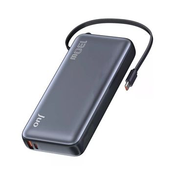 Juo 20.000 mAh 130W Led Ekranlı USB-A Type-C Taşınabilir Hızlı Şarj Cihazı Kablolu Powerbank