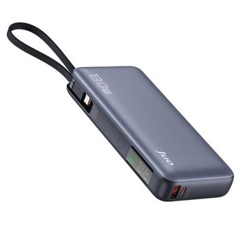 Juo 20.000 mAh 130W Led Ekranlı USB-A Type-C Taşınabilir Hızlı Şarj Cihazı Kablolu Powerbank