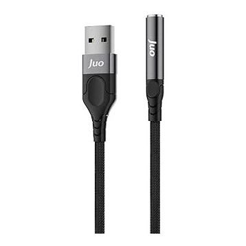 Juo 3.5 mm USB-A to Jack Kulaklık Mikrofon Aux Dönüştürücü Harici Ses Kartı