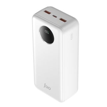 Juo 30.000 mAh 22.5W Beyaz Dijital Led Ekranlı Taşınabilir Hızlı Şarj Cihazı Powerbank