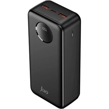 Juo 30.000 mAh 22.5W Siyah Dijital Led Ekranlı Taşınabilir Hızlı Şarj Cihazı Powerbank
