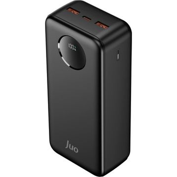 Juo 30.000 mAh 22.5W Siyah Dijital Led Ekranlı Taşınabilir Hızlı Şarj Cihazı Powerbank