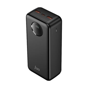 Juo 30.000 mAh 22.5W Siyah Dijital Led Ekranlı Taşınabilir Hızlı Şarj Cihazı Powerbank