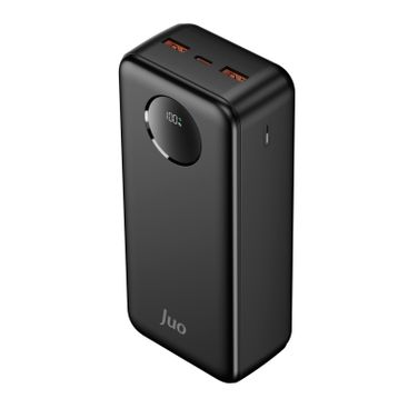 Juo 30.000 mAh 22.5W Siyah Dijital Led Ekranlı Taşınabilir Hızlı Şarj Cihazı Powerbank