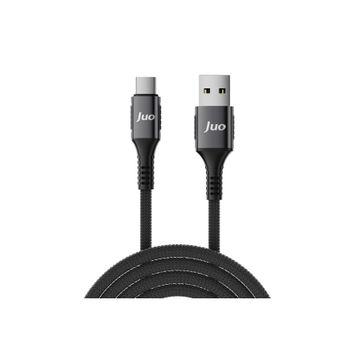 Juo 66W USB-A to Type-C Örgülü 1 mt Hızlı Şarj ve Data Kablosu