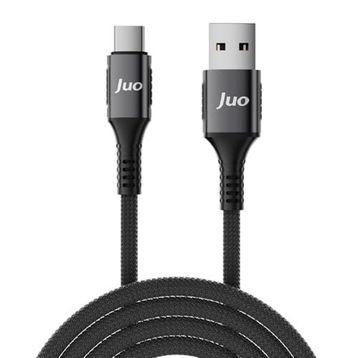 Juo 66W USB-A to Type-C Örgülü 1 mt Hızlı Şarj ve Data Kablosu