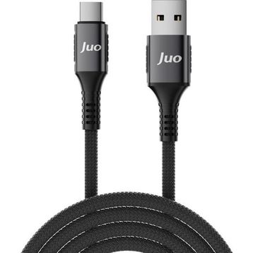 Juo 66W USB-A to Type-C Örgülü 2 mt Hızlı Şarj ve Data Kablosu