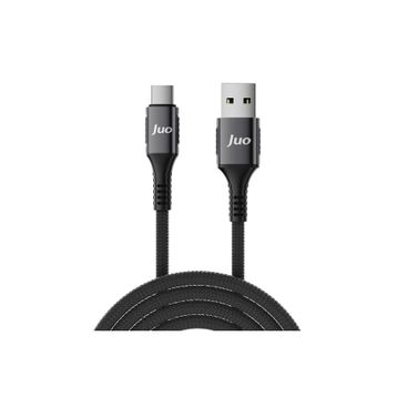 Juo 66W USB-A to Type-C Örgülü 2 mt Hızlı Şarj ve Data Kablosu