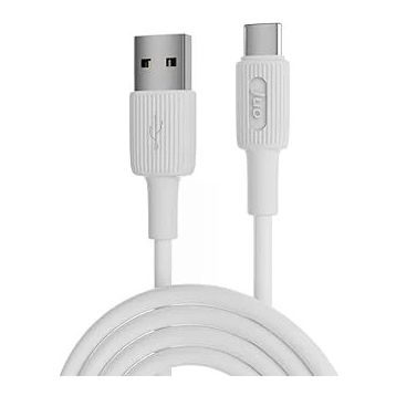 Juo 66W USB-A to USB Type-C Silikon Beyaz 1 mt Hızlı Şarj ve Data Kablosu