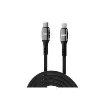 Juo iPhone iPad 27W USB Type-C to Lightning 2 mt Örgülü Hızlı Şarj ve Data Kablosu