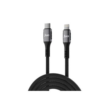 Juo iPhone iPad 27W USB Type-C to Lightning 2 mt Örgülü Hızlı Şarj ve Data Kablosu