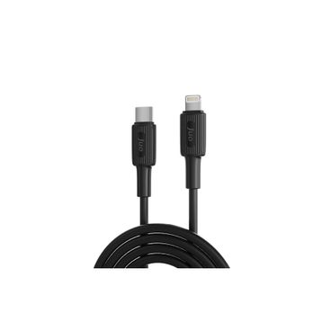 Juo iPhone iPad 27W USB Type-C to Lightning Siyah 1 mt Silikon Hızlı Şarj ve Data Kablosu