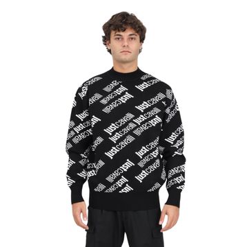 Just Cavalli 75OAFM05 Siyah Erkek Kazak
