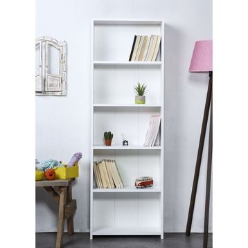 Just Home Eco Beyaz 5 Raflı Kitaplık