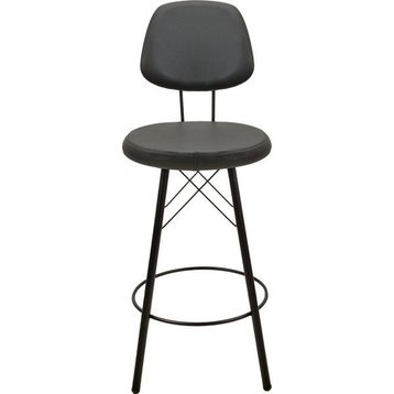 Just Home Soho Siyah 102,5x38x38 cm Metal Bar Taburesi