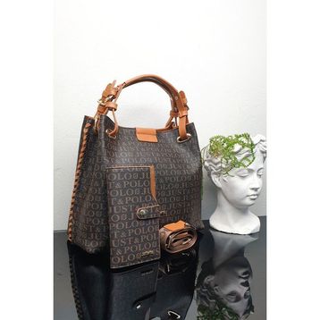 Just Polo 2180-GD Kahve Fas Kadın Omuz Çantası