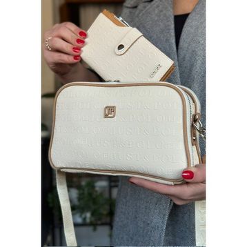 Just Polo 4023-GD Krem Camel Kadın Omuz Çantası