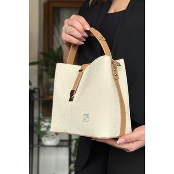 Just Polo LB-4002 Krem Kadın Omuz Çantası