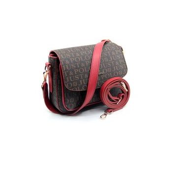 Just Polo MDS20101 Kahverengi Kırmızı Kadın Omuz Çantası