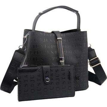 Just Polo MDS4002-1001 Siyah Kadın Kartlık Omuz Çanta Kombini