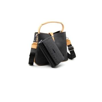 Just Polo MDS4002-1003 Siyah Kadın Kartlık Omuz Çanta Kombini