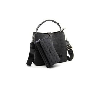 Just Polo MDS4002-1003 Siyah Kadın Kartlık Omuz Çanta Kombini