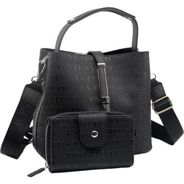 Just Polo MDS4002-1005 Siyah Kadın Kartlık Omuz Çanta Kombini