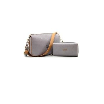 Just Polo MDS4036-1003 Gri Kadın Omuz Çantası Cüzdan Kombini