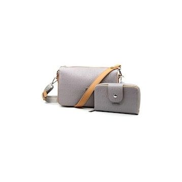 Just Polo MDS4036-1005 Gri Kadın Omuz Çantası Cüzdan Kombini