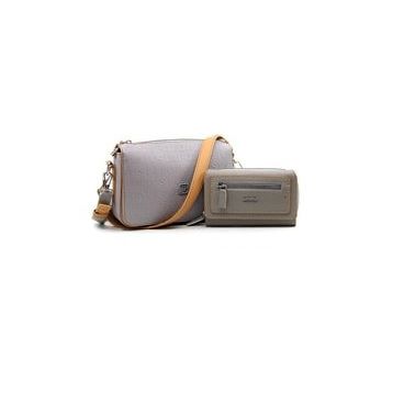 Just Polo MDS4036-1006 Gri Kadın Omuz Çantası Cüzdan Kombini