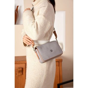 Just Polo MDS4036 Gri Kadın Omuz Çantası