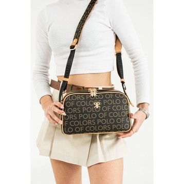 Just Polo PBU3011 Siyah Taba Kadın Omuz Çantası Cüzdan Kombini