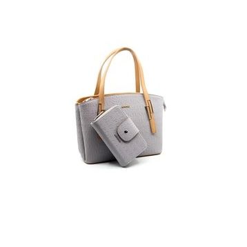 Just Polo PBU4030-1005 Gri Kadın Omuz Çantası ve Cüzdan Kombini