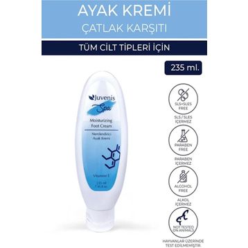 Juvenis 235 ml Spa Yoğun Nemlendiricili Çatlak Karşıtı E Vitaminli Okyanus Esintisi Ayak Bakım Kremi