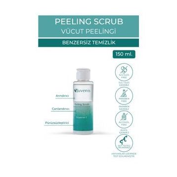 Juvenis Tüm Cilt Tiplerine E Vitaminli Canlandırıcı ve Arındırıcı 150 ml Vücut Peelingi