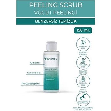 Juvenis Tüm Cilt Tiplerine E Vitaminli Canlandırıcı ve Arındırıcı 150 ml Vücut Peelingi