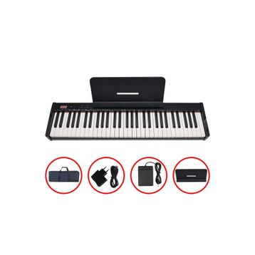 Jwin JTK-6103B Şarjlı Tuş Hassasiyetli 61 Tuşlu Org + Çanta + Pedal ve Adaptör