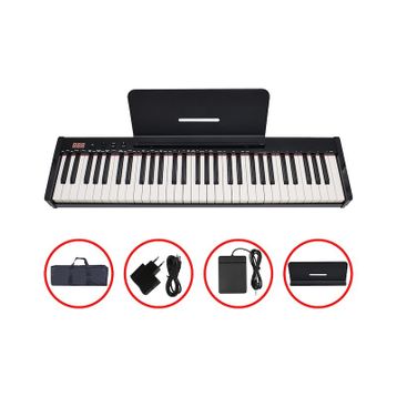 Jwin JTK-6103B Şarjlı Tuş Hassasiyetli 61 Tuşlu Org + Çanta + Pedal ve Adaptör