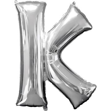 K Harf Gümüş 100 cm Folyo Balon