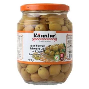 Kaanlar 400 gr Çizik Yeşil Zeytin