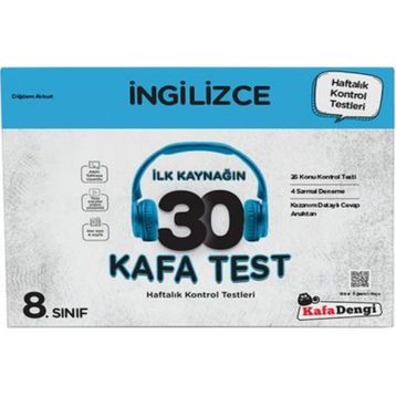 Kafa Dengi Yayınları 8. Sınıf LGS İngilizce İlk Kaynağın 30 Kafa Testi