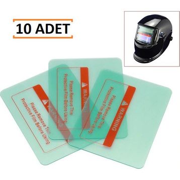 Kafenn Otomatik Kararan Kaynak Maske 90 x 115 mm 10 Adet Camı Dış Koruyucu