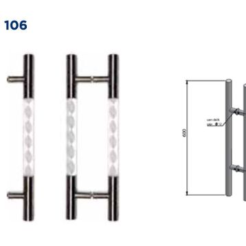Kahe KH 106 Pleksi Cam Kapı Kolu