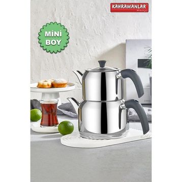 Kahramanlar 4 Parça Delux Soft Mini Boy Antrasit Çaydanlık Takımı