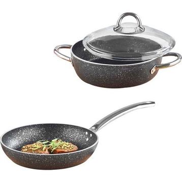 Kahramanlar Döküm Granit 24 cm Karnıyarık Tencere ve Tava Seti