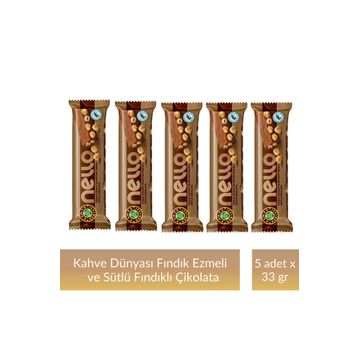 Kahve Dünyası 33 gr Fındık Ezmesi ve Bütün Fındıklı Sütlü Çikolata