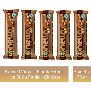 Kahve Dünyası 33 gr Fındık Ezmesi ve Bütün Fındıklı Sütlü Çikolata