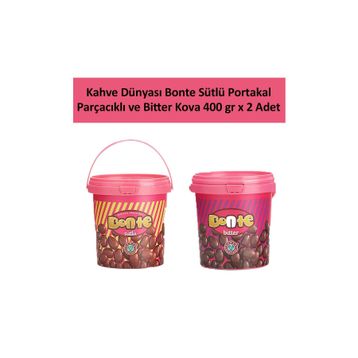 Kahve Dünyası 400 gr Sütlü Bonte Portakal Parçacık ve Bitter Kova Çikolata